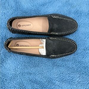 Sperry Port Driving Moc Medium Loafers Black Women’s Size 7.5 New No Box